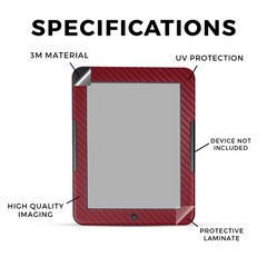 Mighty Skins Carbon Fiber Tablet Skin Compatible Nook Glowlight 4E – – 3M Vinyl