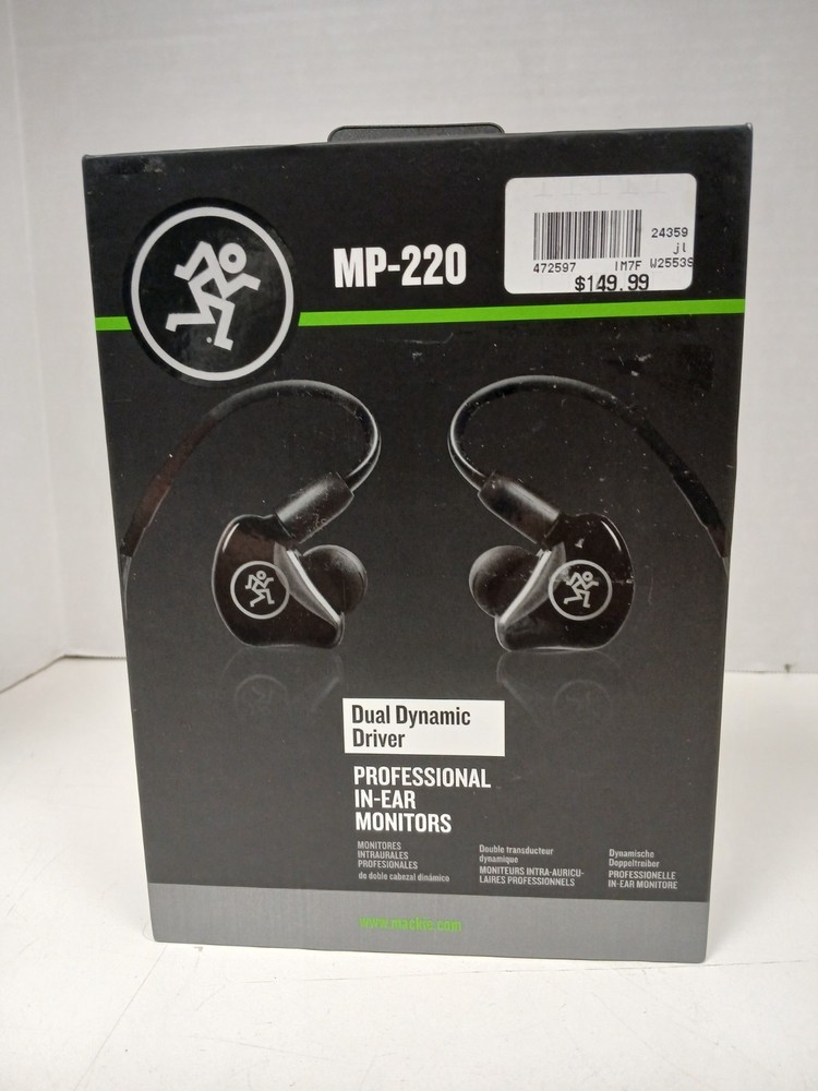 Mackie MP-220 Dual Dynamic Driver Professional In-Ear Monitors