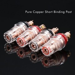 4PC Audiophile Pure Copper Binding Post Speaker Amplifier Female Banana Terminal
