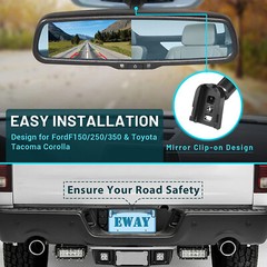 4.3″ Car Rear View Mirror Monitor Bracket+Backup Camera Kit For GMC YUKON SAVANA