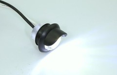 LED Convenience Courtesy or License Plate Light – Mini Round Hooded LED – 3/4″ D