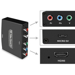YPbPR Component Video & Stereo Audio to HDMI Converter Adapter for DVD PS3 Xbox