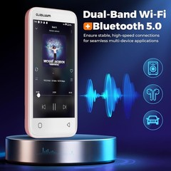96GB MP3 Player with Bluetooth 5.0 and WiFi Music Player Spotify Audible (PINK)