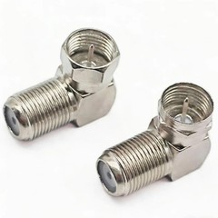 90 Degree Coaxial Connector Right Angle F-Type Male to Female RF Adapter