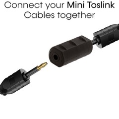 3pcs Right Angle Toslink Adapter Fiber Optic Mini Toslink Coupler Digital Audio