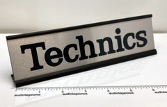 Technics Desk Sign – Custom Made Silver Aluminum