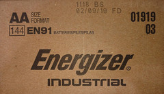EN91 Industrial Alkaline Batteries, AA (Box of 144 Batteries) – Made in the USA