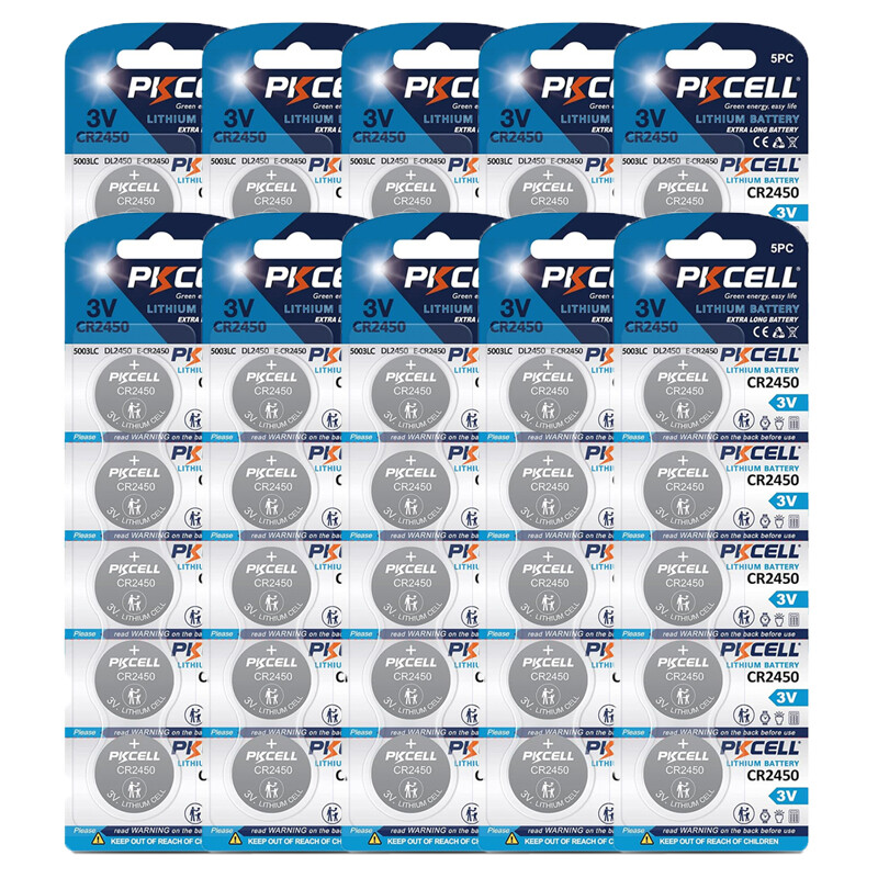 10-50Pcs CR2450 Button Battery 5029LC LM2450 DL2450 CR2450N BR2450 3V Cell Coin