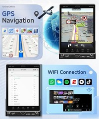 Android 15 For 2001-2007 Toyota Sequoia Rotatable Car Stereo Radio Carplay GPS
