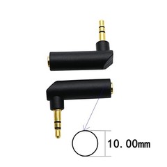 3.5mm Male to Female Audio Adapter 90° Right Angle Stereo Jack AUX 2 Pack
