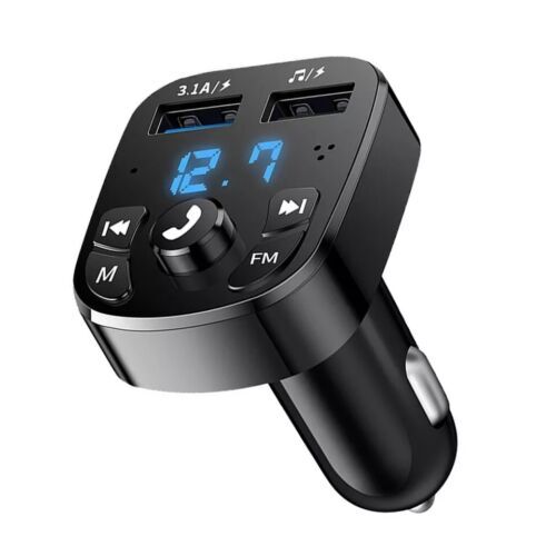 Bluetooth 5.0 Car Wireless FM Transmitter Adapter 2USB PD Charger AUX Hands-Free