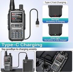 Compact Rechargeable Walkie Talkies NOAA Weather Radio
