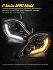 LED Headlights DRL Turn Signal For 2004-2026 Yamaha YFZ450 R Raptor 350 700 700R