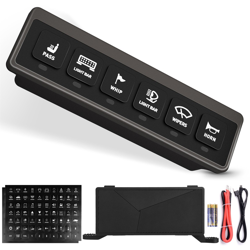 6 Gang Wireless Switch Panel ON-Off Flashing Remote Circuit Control Relay Box