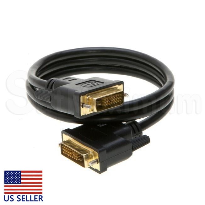 DVI-D to DVI-D Male 6ft Cable Dual Link 24+1 Pin HDTV, PC, Monitor Cord