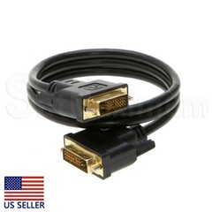 DVI-D to DVI-D Male 6ft Cable Dual Link 24+1 Pin HDTV, PC, Monitor Cord