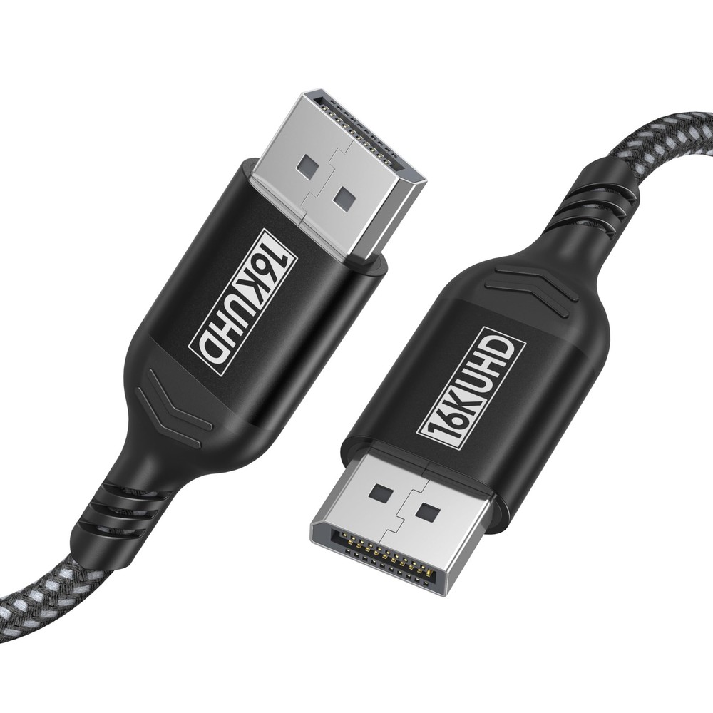80Gbps DisplayPort 2.1 Cable 3.3FT 16K@60Hz 8K@120Hz 4K@240Hz HDR10 DSC DP
