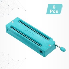 6Pcs Universal IC Test ZIF Socket 40 Pin 2.54mm Pitch DIP