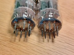 Pair of Hitachi (ITT lbl) 12AY7 NOS NIB Vacuum Tubes – 12% matched #EC36/M
