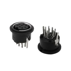 8 Pin Mini DIN Female Socket Connector 8Pin Jack Mini Terminal Adapter Diy Plug