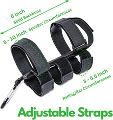 Bike Golf Cart Speaker Mount – Portable JBL Flip Charge Series Textured Black