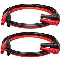 Right-Angle Banana Plug to Female Jack Meter Test Lead Extension – 4mm – Heavy