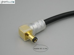 DC04-1(0.5m/1.5ft)— Oyaide DC-2.1G to DC-2.1GL Right-Angle Canare 4S6 DC Cable