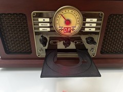 Victrola Nostalgic 6-in-1 Bluetooth Record Player & Multimedia Center – Mahogany