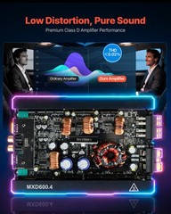 VEVOR Car Audio Amplifier Car Amplifier 4-Channel Class D Max. 4x420W at 4 Ohms