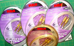 4 RCA High Performance Digital S-Video Cables DT6S 24K Gold-Plated Connectors