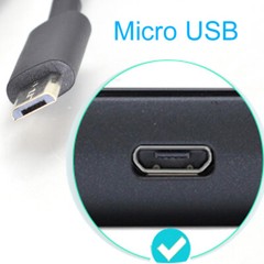 5pcs 1Ft Micro USB Male Plug Cable 2 wires Power Pigtail Cable DC Cord DIY US