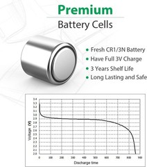 10 Pack 3V Lithium CR1/3N Batteries for Cameras and Electronic Devices