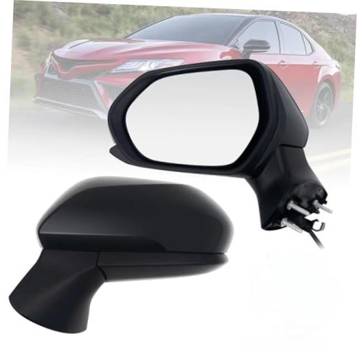 Driver Side View Mirror Compatible With L-Driver Side Textured Black-3 Pins