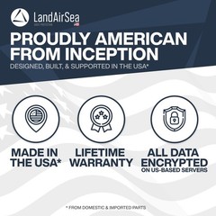 LandAirSea 54 GPS Tracker – Made in the USA from Domestic & Pack of 1, Black
