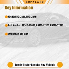 Key Fob Keyless Entry Fits for Toyota Highlander Tundra RAV4 Tacoma Scion XA