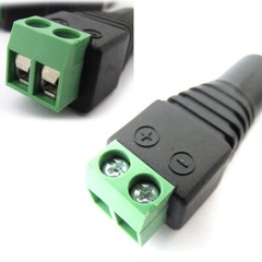 2pc 5.5×2.5mm 2.5mm CCTV DC Power Male Plug Free Solder Terminal Screw Connector
