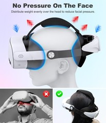 Adjustable VR Headset Strap for Better Support&Comfort for Meta Quest 3S/3/2