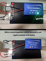 12 Volts Lead Acid Battery Maintainer & Desulfator Life Black