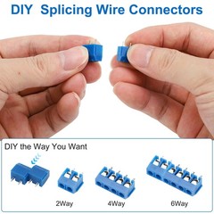 100pcs PCB Mount Screw Terminal Block Connectors 5mm Pitch Electronics Projects