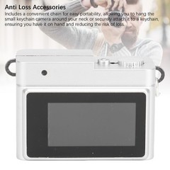 Keychain Digital Camera With Chain Necklace Flash Light 1080P HD Small Compact