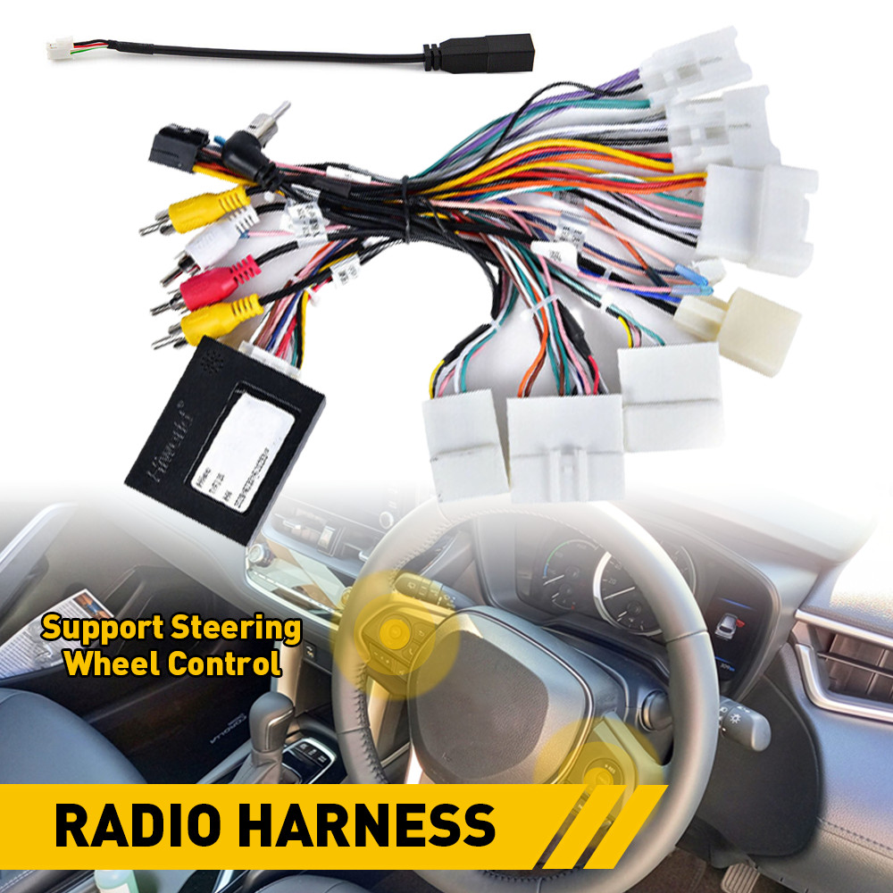 For Toyota Car Stereo Radio Power Harness Cable Wire Adapter Support JBL AMP