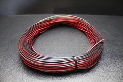 22 GAUGE 25 FT RED BLACK ZIP WIRE AWG CABLE POWER GROUND STRANDED COPPER CAR