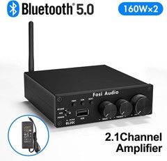 Bluetooth 5.0 Stereo Audio Receiver Amplifier 320W 2.1CH Mini Hi-Fi Class D Amp