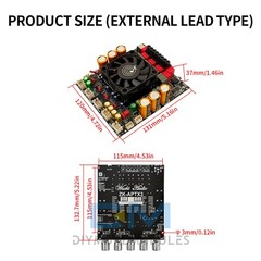NEW 300W+300W+600W Bluetooth Power Amplifier Board 2.1CH Audio TPA3255 Module