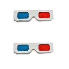 100PCS Anaglyph 3D Cardboard Glasses Red Blue Paper Movie Viewer Universal
