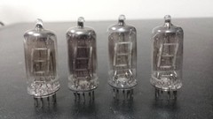 QTY=4 TUNG-SOL GREEN Digivac Seven Segment Display Tube DT-1704C Test NOT BRIGHT