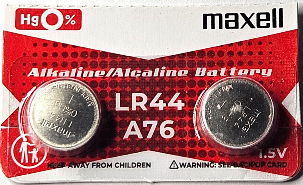 2 PACK LR44 MAXELL RED ALK A76 L1154 AG13 357 (GOOD EXPIRE 12/28) FREE SHIPPING