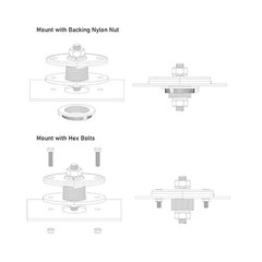 Recoil BTTP-38 High Current 3/8” Feed-Thru Panel Battery Terminal Connectors
