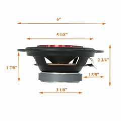 New Soundxtreme 6″ in 3-Way 350 Watts Coaxial Car Audio Speaker CEA Rated (Pair)
