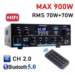 Home Audio Amplifier Bluetooth 5.0 Stereo Receiver Max 450W Power Amplifier AK55